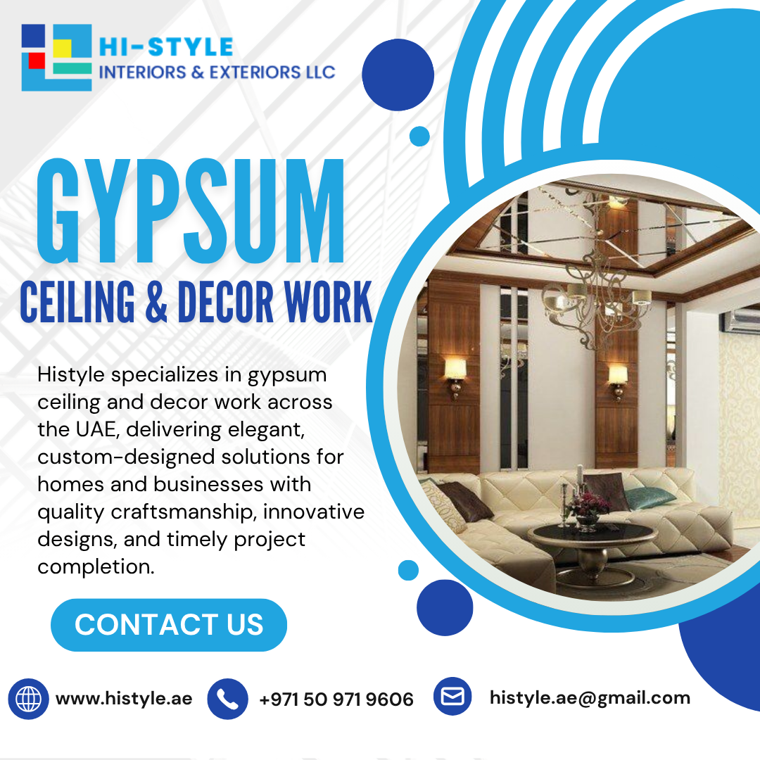 Gypsum Ceiling & Décor Works in UAE