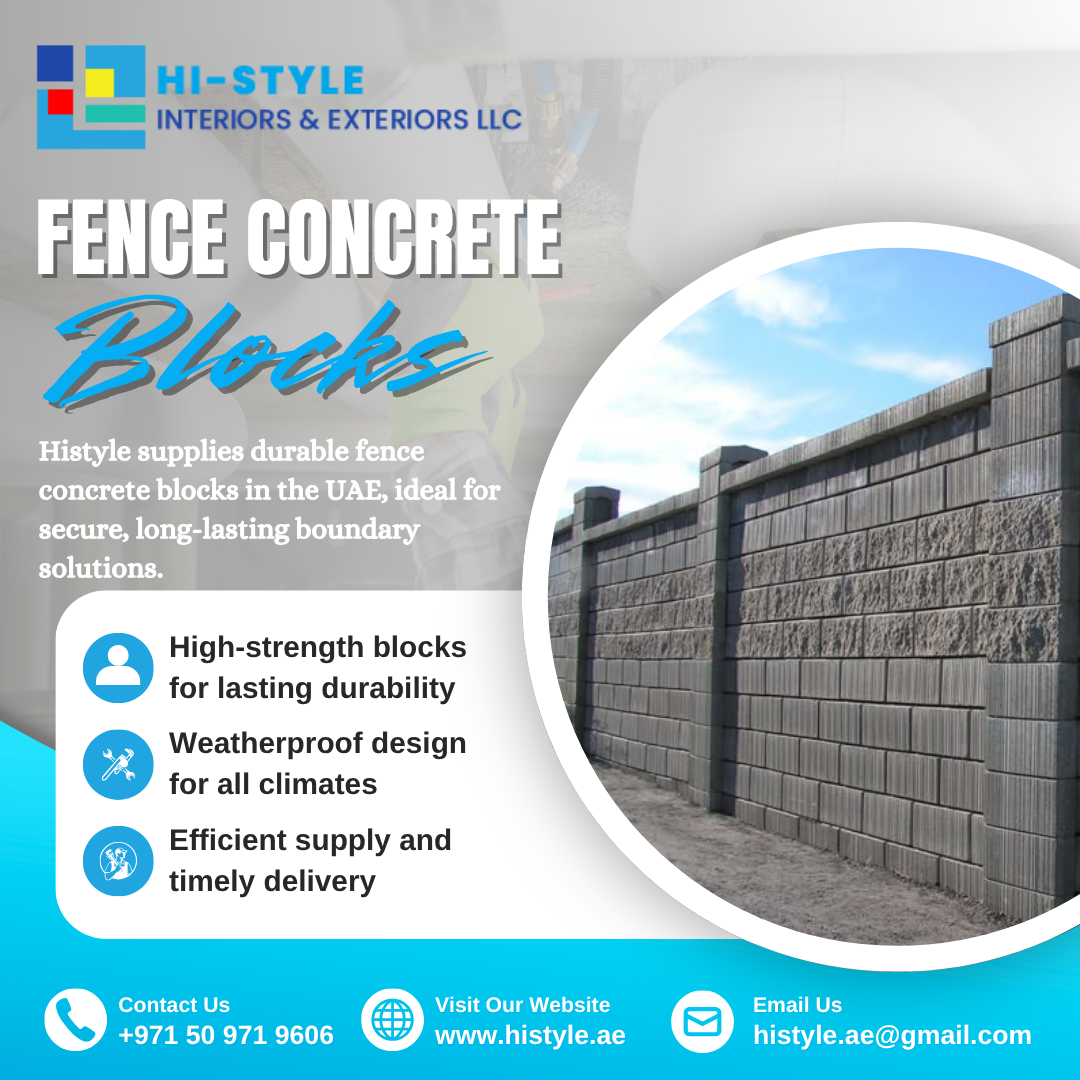 High-Quality Fence Concrete Blocks in UAE for Strong & Secure Boundaries