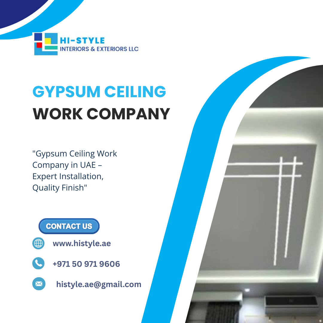 Professional Gypsum Ceiling Work Company in UAE for Modern Interiors