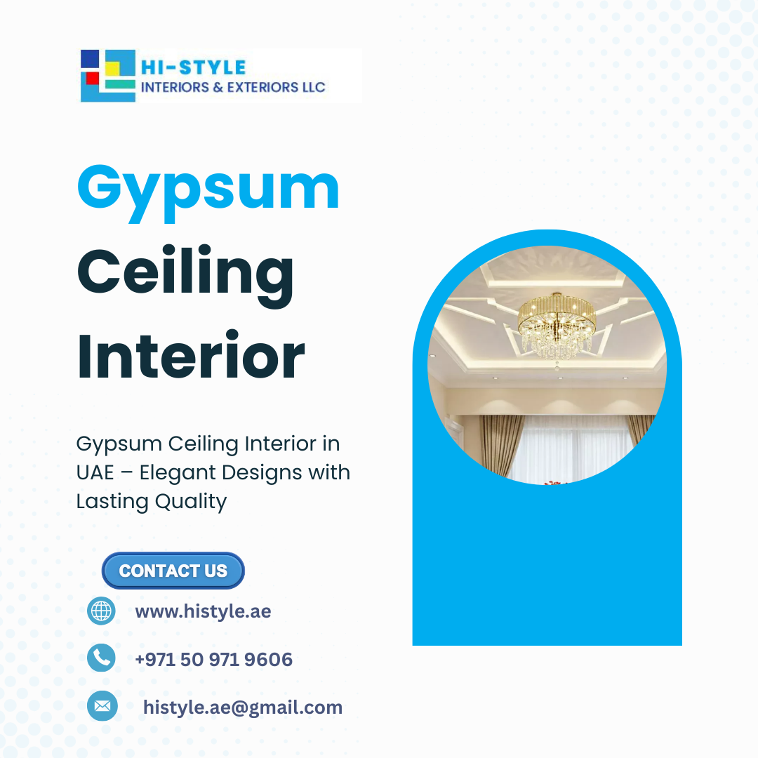 Gypsum Ceiling Interior in UAE